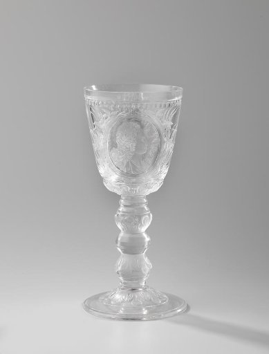 Wineglass with a portrait, presumably Emperor Charles VI