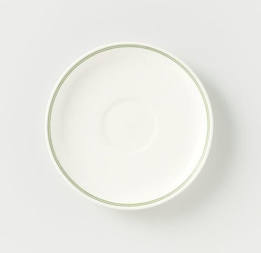 Earthenware Dish Decorated with Squares in Green and Yellow