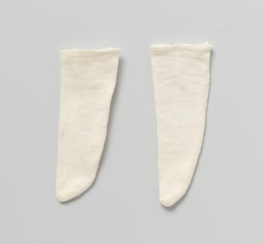 Stocking, Long, of White Tricot