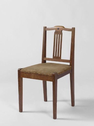 Chair with Three Openwork Strips in the Middle of the Backrest