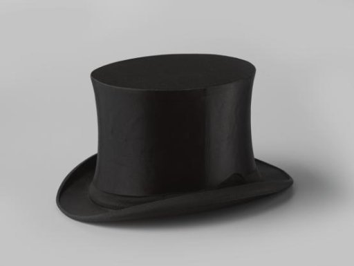 Chapeau claque of black satin