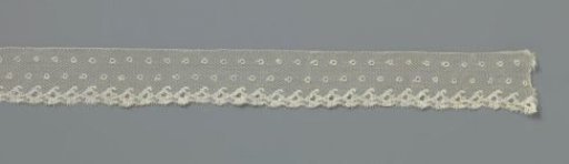 Strip of Bobbin Lace with Rosettes and Rosette Border