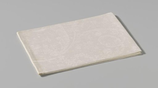 Linen Damask Napkin with a Floral Pattern