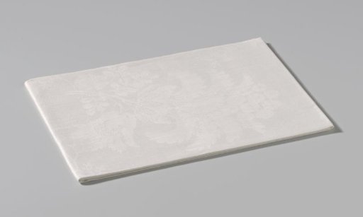 Linen Damask Napkin with a Floral Pattern
