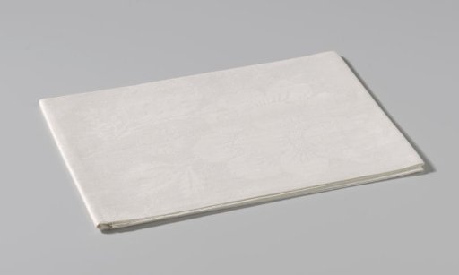Linen Damask Napkin with a Floral Pattern