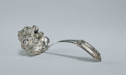 Sugar spoon with neo-Gothic ornaments