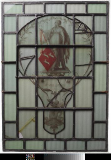Pane with coat of arms and inscription "A. van Zanten 1622"