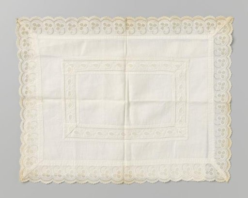 Nightshirt with a-jour strip and entre-deux