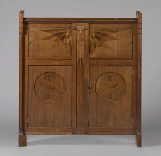 Wall cabinet, part of a wood paneling