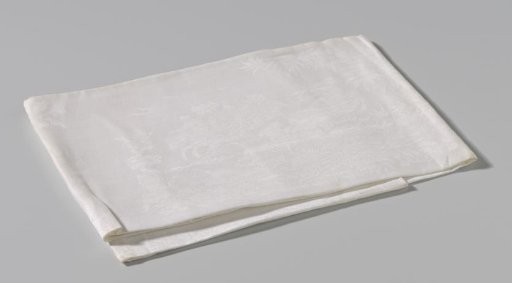 Linen Damask Napkin with a Coat of Arms