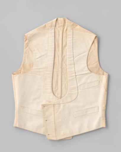 Skirted waistcoat of white piqué