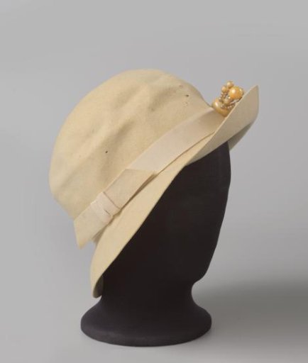 Hat of soft white felt