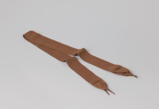 Pair of laces of brown cotton