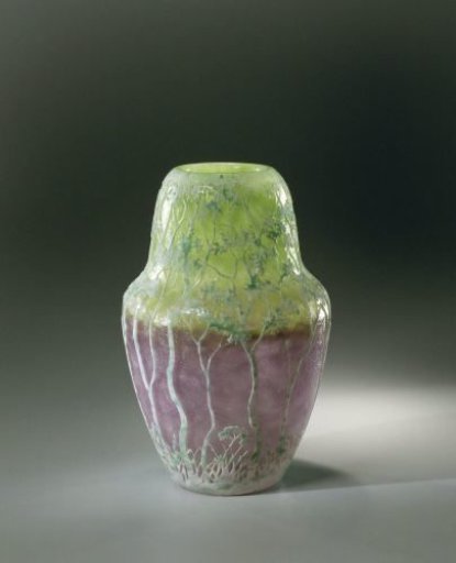 Vase with plants and trees