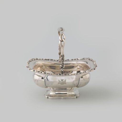 Sugar bowl with the alliance coat of arms Nagel-Pallandt