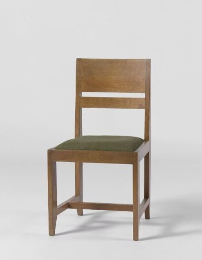 Chair upholstered in green wool