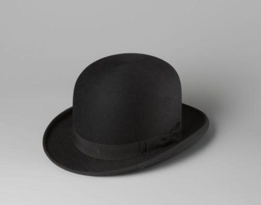 Gentleman's Hat of Black Broadcloth and Ribbon