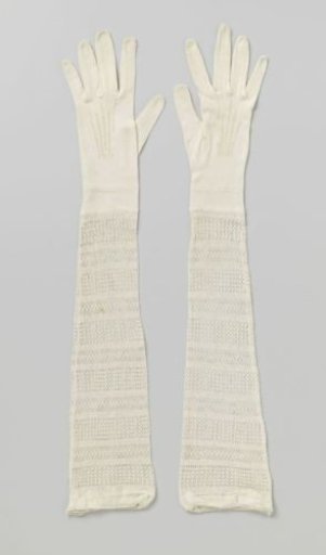 White tricot glove