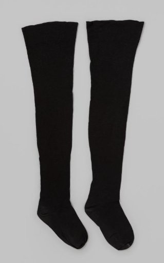 Stockings of plain black cotton tricot