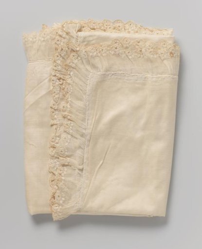 Christening cloth or baptismal cloth with tambour work
