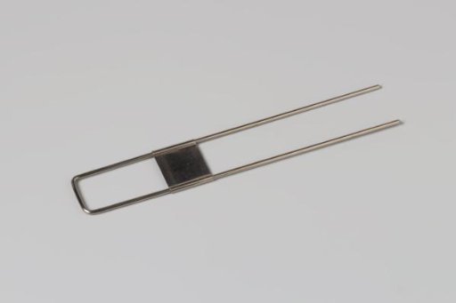 A Steel Wire Pen, U-Shaped with a Sliding Plate, for Hairpin Crochet, Guimpé Work, or Hairpinwork