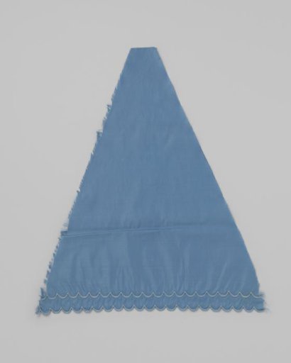 Sector of an umbrella canopy of light blue cotton