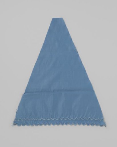 Section of a parasol cloth in light blue cotton
