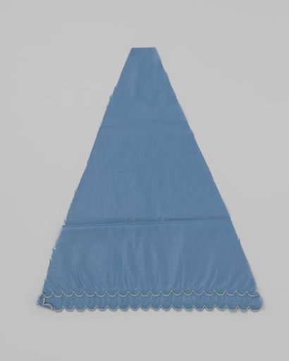 Section of a parasol cloth in light blue cotton