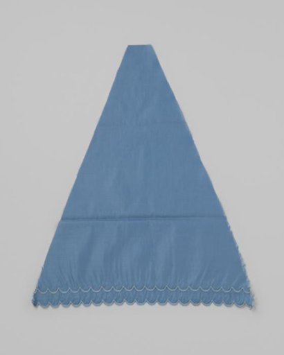 Section of a parasol cloth in light blue cotton