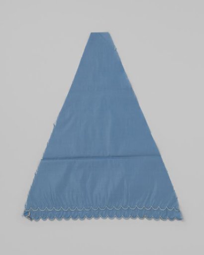Section of a parasol cloth in light blue cotton