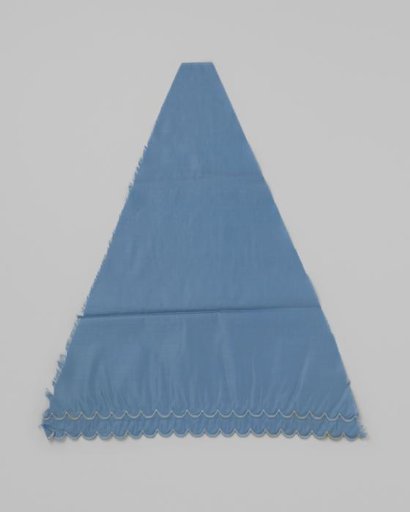 Section of a parasol cloth in light blue cotton