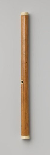 Wooden handle for an umbrella or parasol, with a bone knob