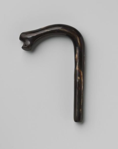 Handle of Black Horn, Curved, Ending as a Truncated Branch