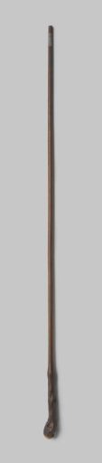 Handle of an Umbrella or Parasol of Coloured Maple with Knotty Knob of Coloured, Knotty Maple (?)