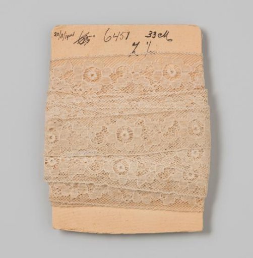 Insert of White Lace with Continuous Floral Motif