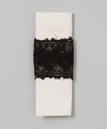 Interlining with galloon and beads, black