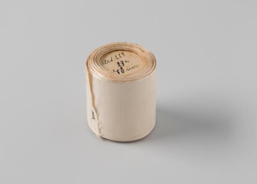 Roll with cream silk satin ribbon