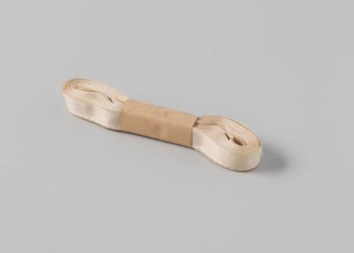 Cream-colored silk satin ribbon