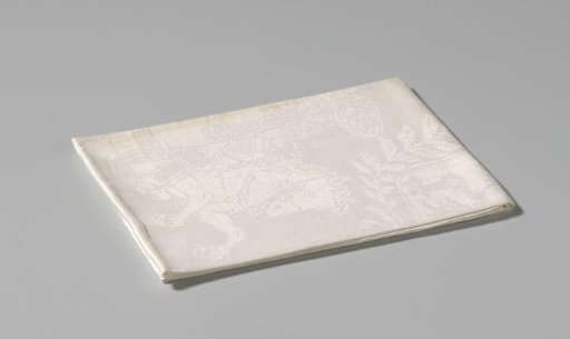 Napkin with the conquest of Neuhäusel, Gran, Buda and Pest by Leopold I, Emperor of Germany