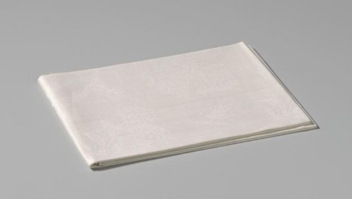 Linen damask napkin with a floral pattern