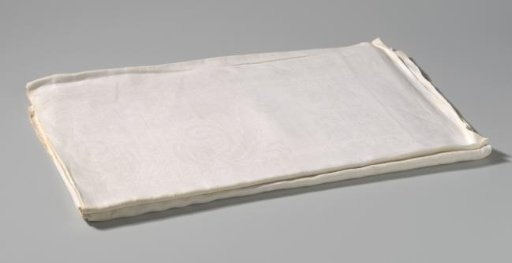 Linen Damask Tablecloth with a Floral Pattern