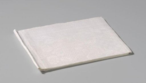 Linen Damask Napkin with a Flower Pattern