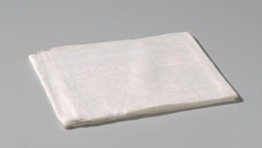 Linen Damask Napkin with a Flower Pattern