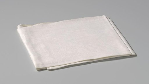 Table Napkin of Linen Damask with a Floral Pattern