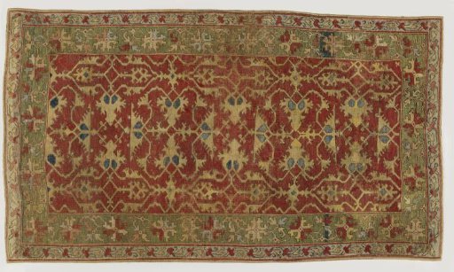 Carpet, so-called arabesque carpet, with green border