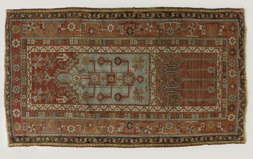 Prayer rug with lower transverse panel, LADIK