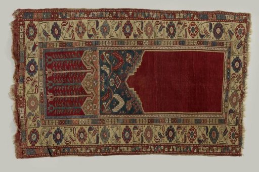 Prayer rug with upper transverse panel, LADIK
