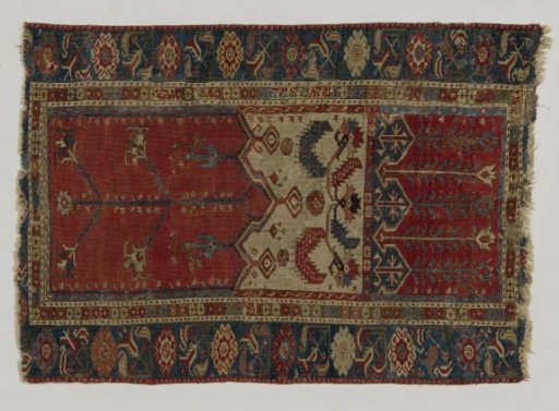 Prayer rug with upper panels, LADIK