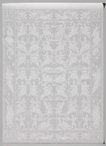 Napkin of white linen damask