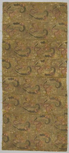 Multicoloured silk fabric